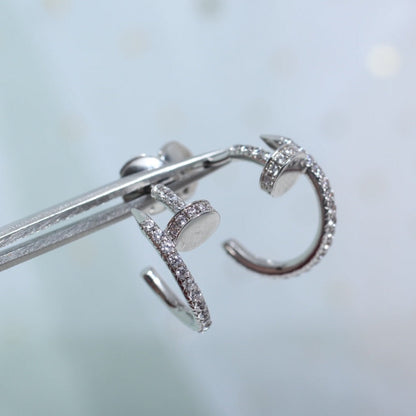 [Together Jewelry]JUSTE EARRINGS 12.75MM SILVER DIAMOND