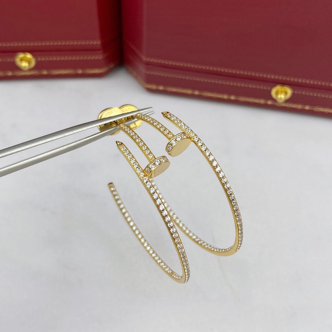[Together Jewelry]JUSTE EARRINGS FULL DIAMONDS 1.8MM