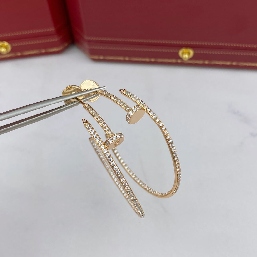 [Together Jewelry]JUSTE EARRINGS FULL DIAMONDS 1.8MM