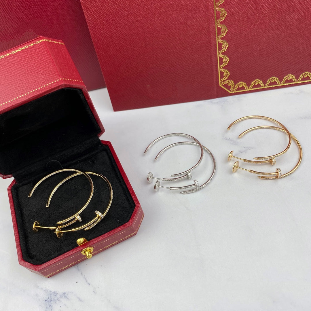 [Together Jewelry]JUSTE EARRINGS FULL DIAMONDS 1.8MM