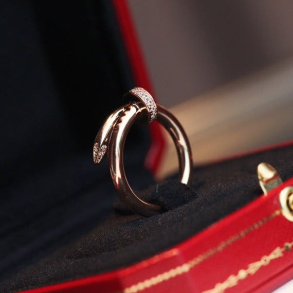 [Together Jewelry]JUSTE RING 2.65MM PINK GOLD DIAMOND