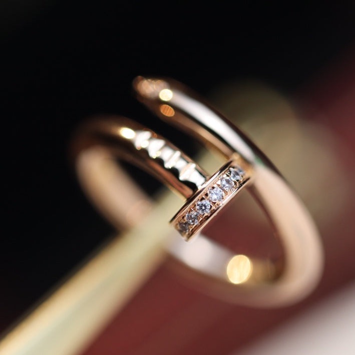 [Together Jewelry]JUSTE RING 2.65MM PINK GOLD DIAMOND