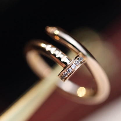 [Together Jewelry]JUSTE RING 2.65MM PINK GOLD DIAMOND