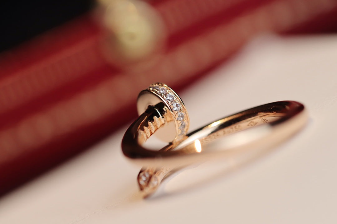[Together Jewelry]JUSTE RING 2.65MM PINK GOLD DIAMOND