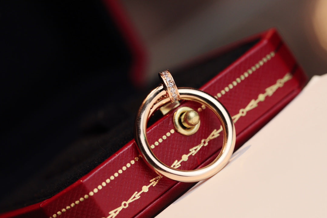 [Together Jewelry]JUSTE RING 2.65MM PINK GOLD DIAMOND