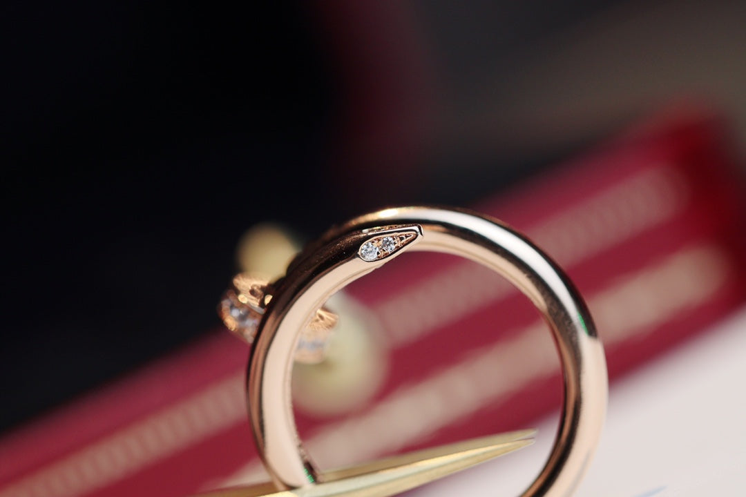 [Together Jewelry]JUSTE RING 2.65MM PINK GOLD DIAMOND