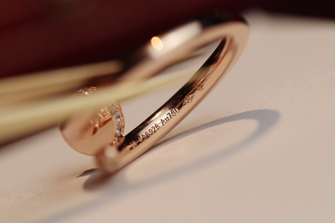 [Together Jewelry]JUSTE RING 2.65MM PINK GOLD DIAMOND