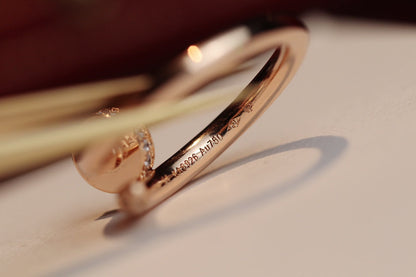 [Together Jewelry]JUSTE RING 2.65MM PINK GOLD DIAMOND