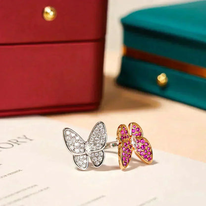[Together]TWIN BUTTERFLY DIAMOND RING