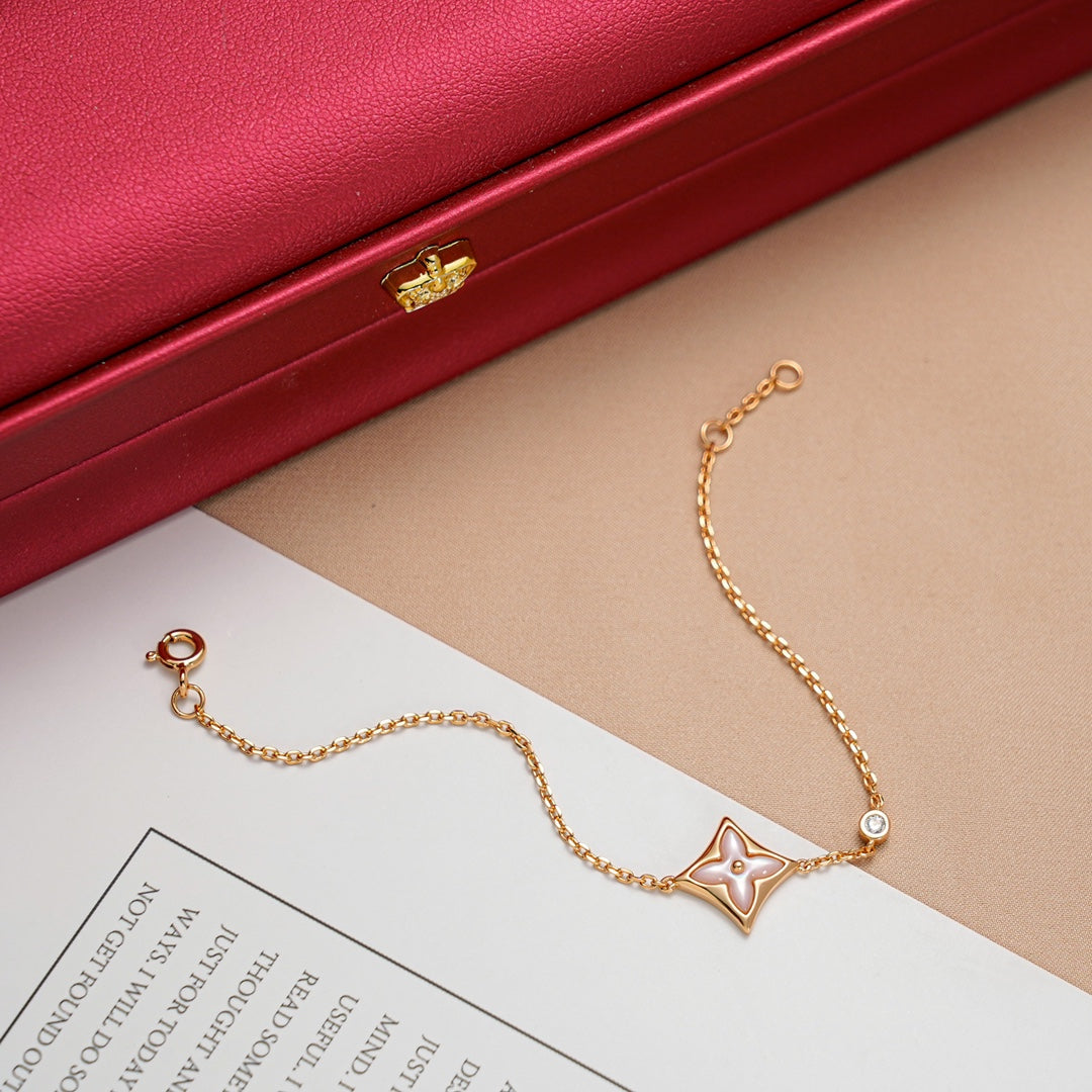[Together Jewelry]STAR 1 DIAMOND PINK GOLD BRACELET