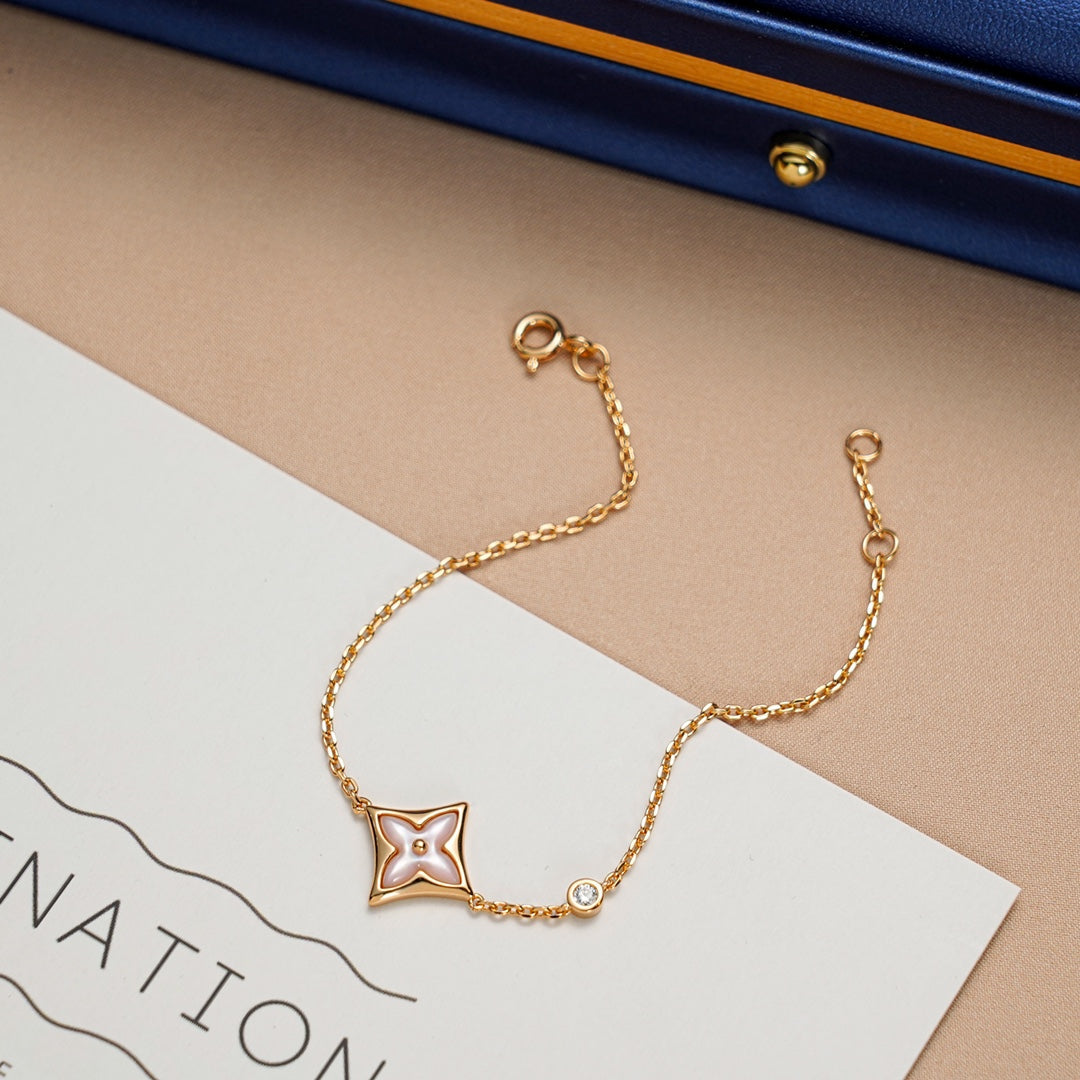 [Together Jewelry]STAR 1 DIAMOND PINK GOLD BRACELET