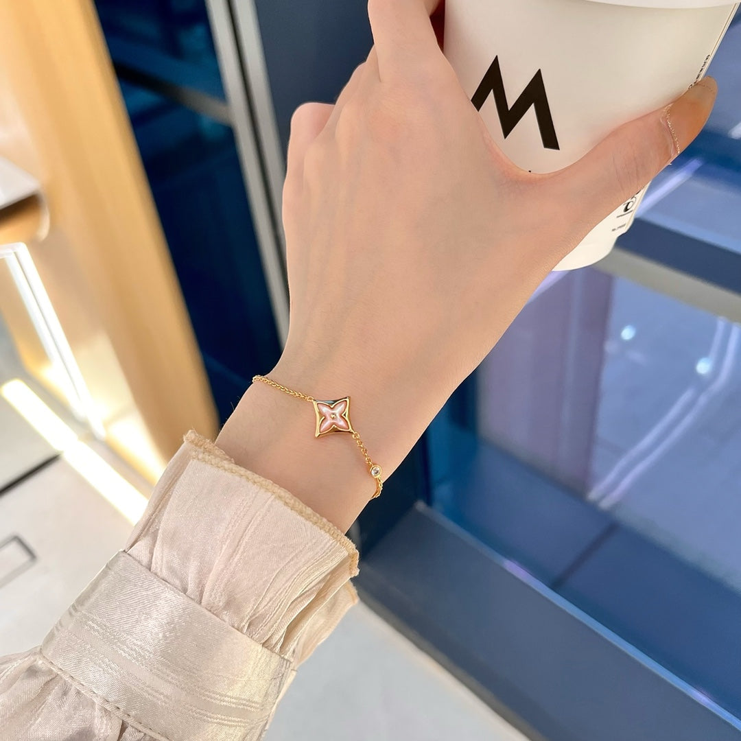 [Together Jewelry]STAR 1 DIAMOND PINK GOLD BRACELET