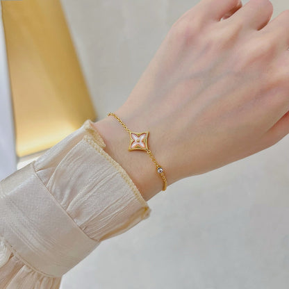 [Together Jewelry]STAR 1 DIAMOND PINK GOLD BRACELET