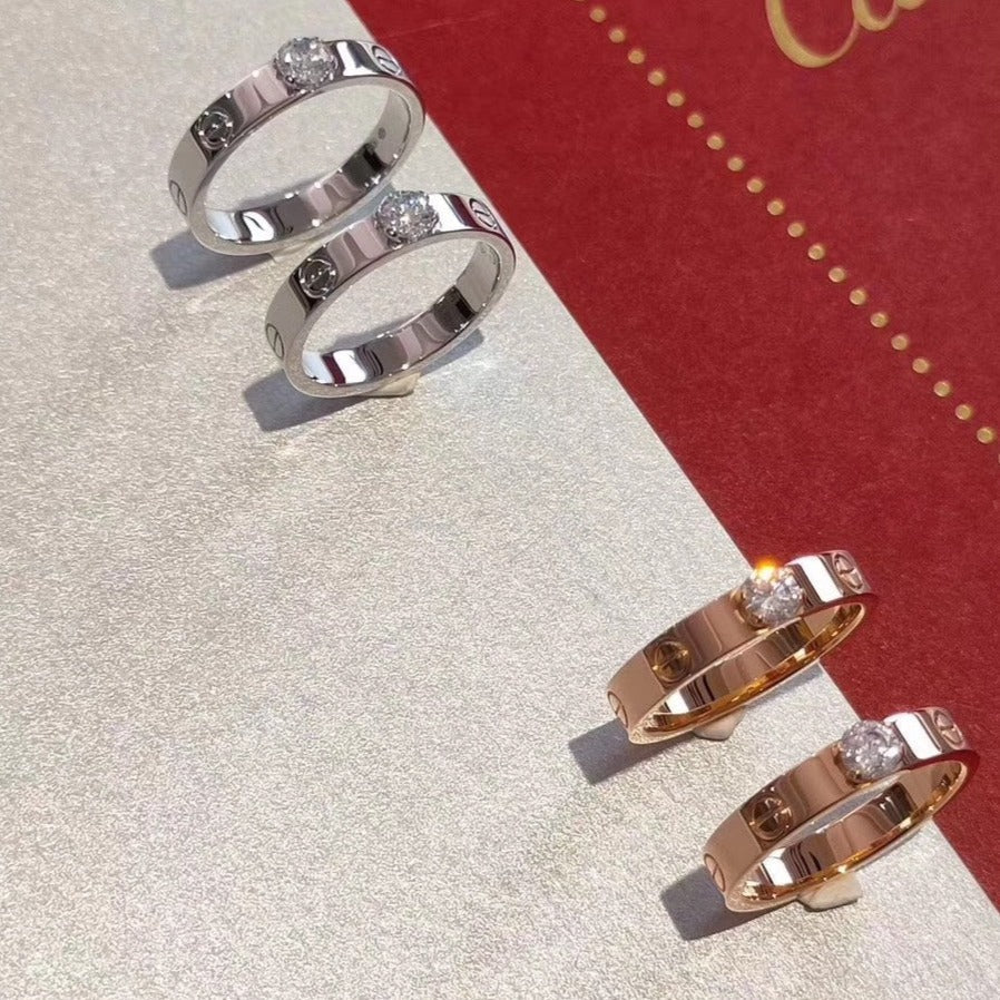 [Together Jewelry]LOVE RING 3.6MM 1 BIG DIAMOND