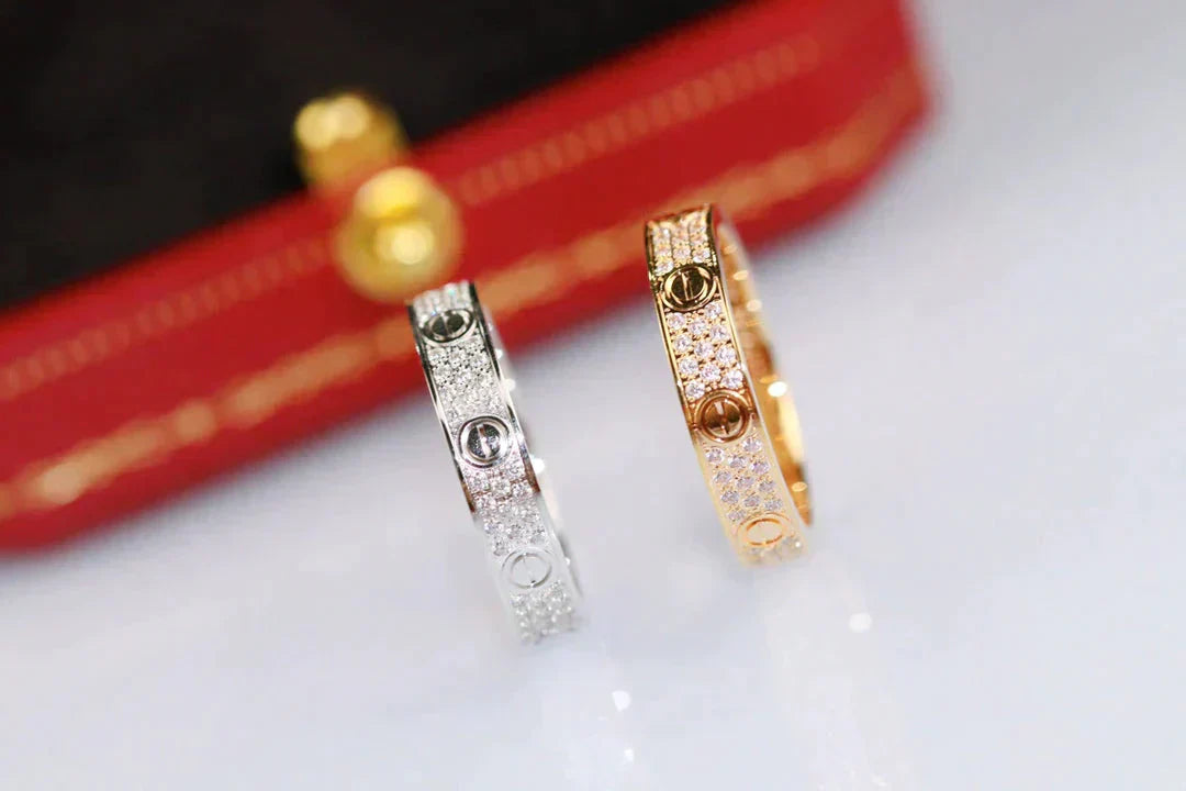 [Together Jewelry]LOVE RING 3.6MM DIAMOND PAVED