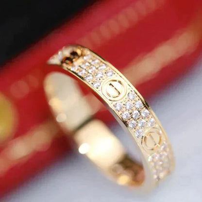 [Together Jewelry]LOVE RING 3.6MM DIAMOND PAVED