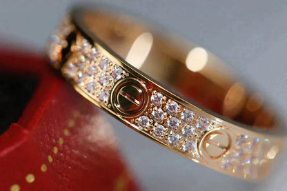 [Together Jewelry]LOVE RING 3.6MM DIAMOND PAVED