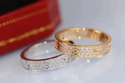 [Together Jewelry]LOVE RING 3.6MM DIAMOND PAVED