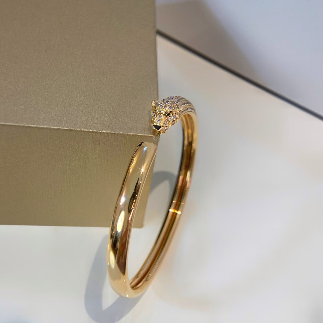[Together Jewelry]PANTHERE GOLD DIAMOND OPEN BRACELET