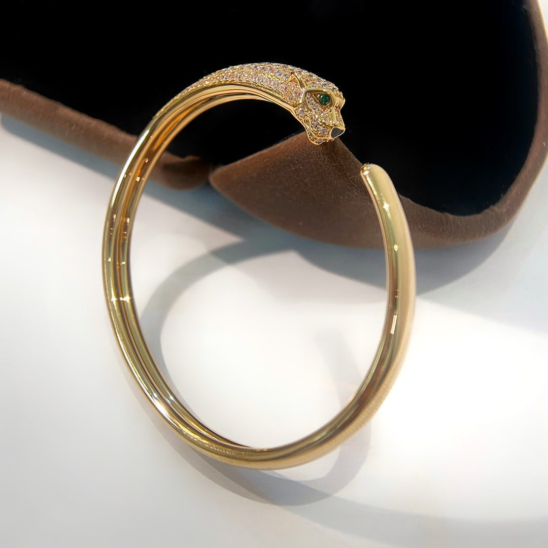 [Together Jewelry]PANTHERE GOLD DIAMOND OPEN BRACELET