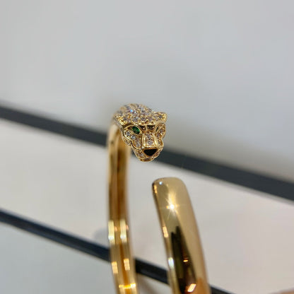 [Together Jewelry]PANTHERE GOLD DIAMOND OPEN BRACELET
