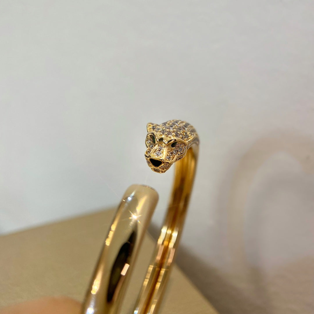 [Together Jewelry]PANTHERE GOLD DIAMOND OPEN BRACELET