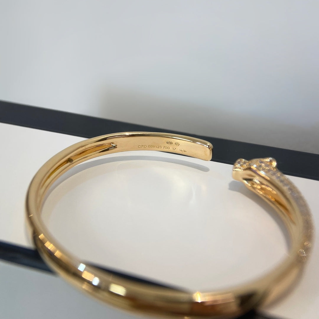 [Together Jewelry]PANTHERE GOLD DIAMOND OPEN BRACELET