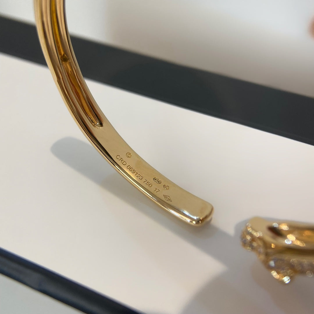 [Together Jewelry]PANTHERE GOLD DIAMOND OPEN BRACELET