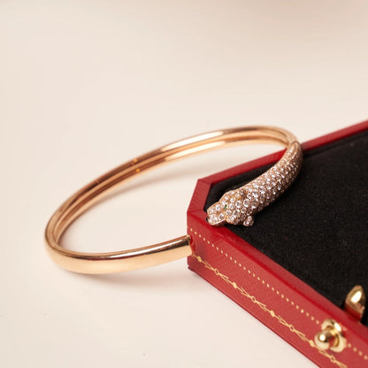 [Together Jewelry]PANTHERE ROSE GOLD DIAMOND OPEN BRACELET