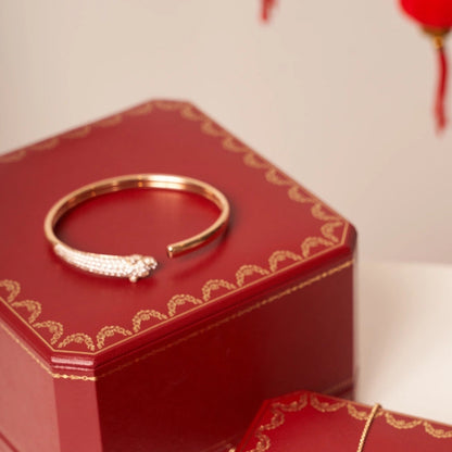 [Together Jewelry]PANTHERE ROSE GOLD DIAMOND OPEN BRACELET