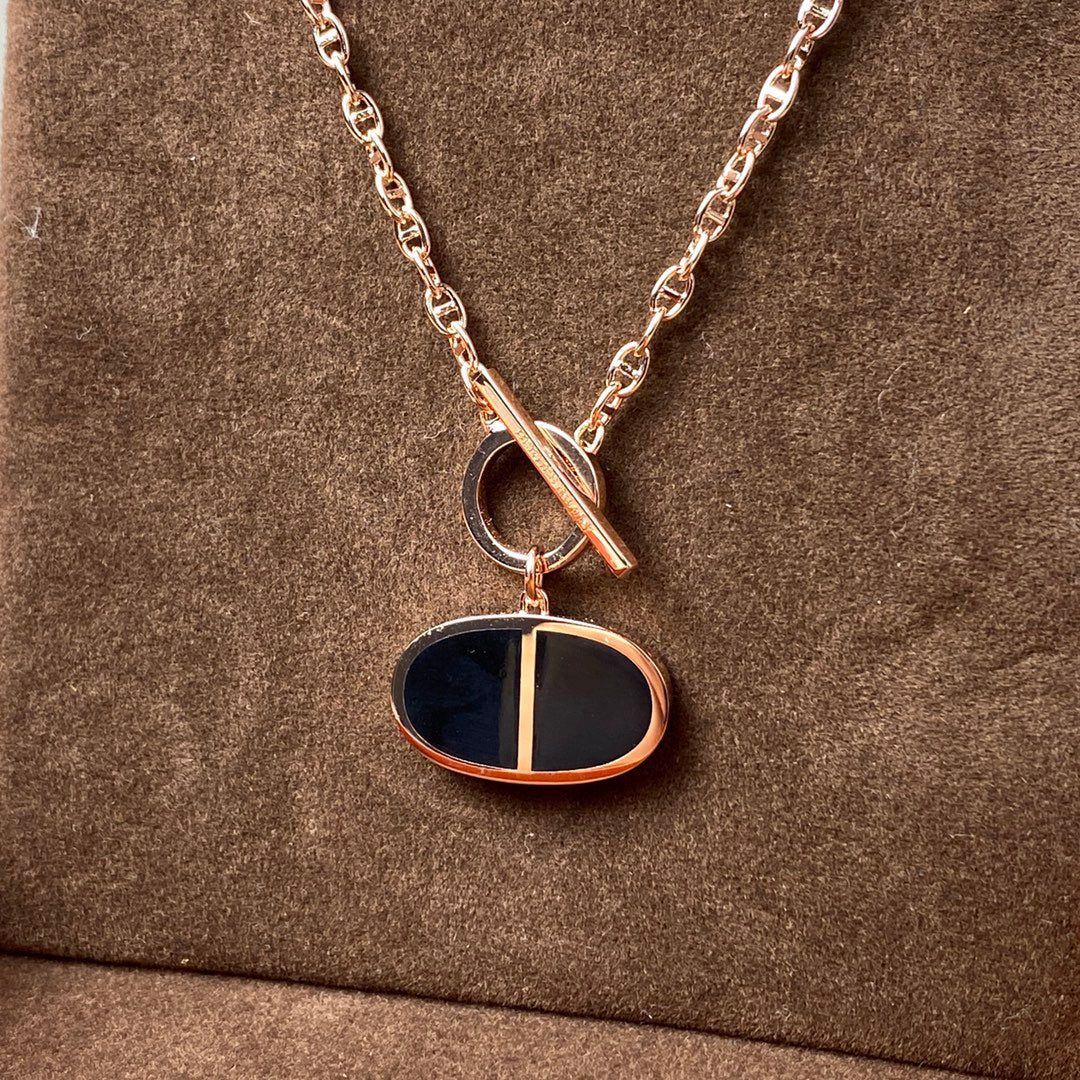 [Together Jewelry]CHAINE VERSO BLACK CERAMIC NECKLACE