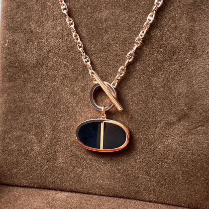 [Together Jewelry]CHAINE VERSO BLACK CERAMIC NECKLACE