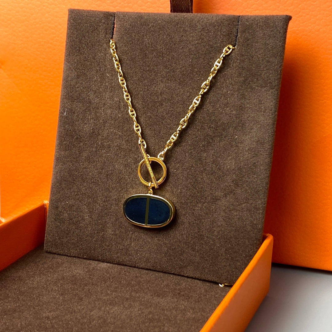 [Together Jewelry]CHAINE VERSO BLACK CERAMIC NECKLACE