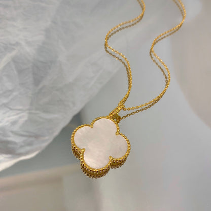 [Together]CLOVER 25MM MOP LARGE PENDANT NECKLACE