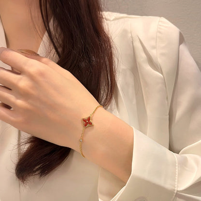 [Together Jewelry]COLOR STAR CARNELIAN PINK GOLD DIAMOND BRACELET