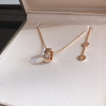 [Together Jewelry]SERPENTI PEDANT DIAMOND PINK GOLD NECKLACE