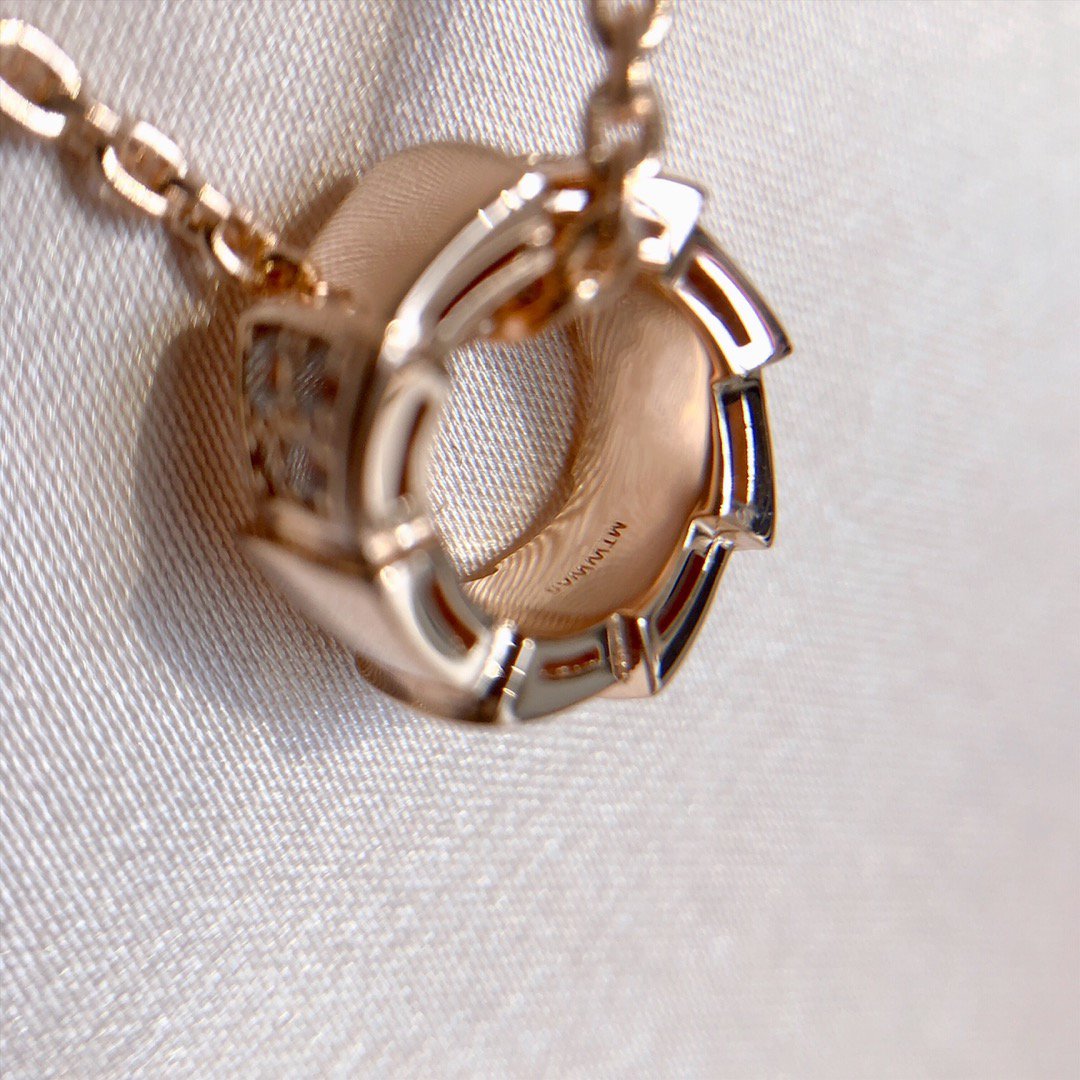 [Together Jewelry]SERPENTI PEDANT DIAMOND PINK GOLD NECKLACE