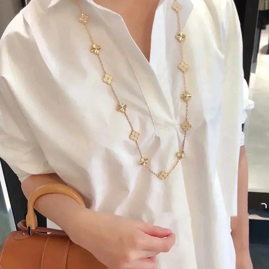 [Together]CLOVER 20 MOTIFS LASER DIAMOND NECKLACE