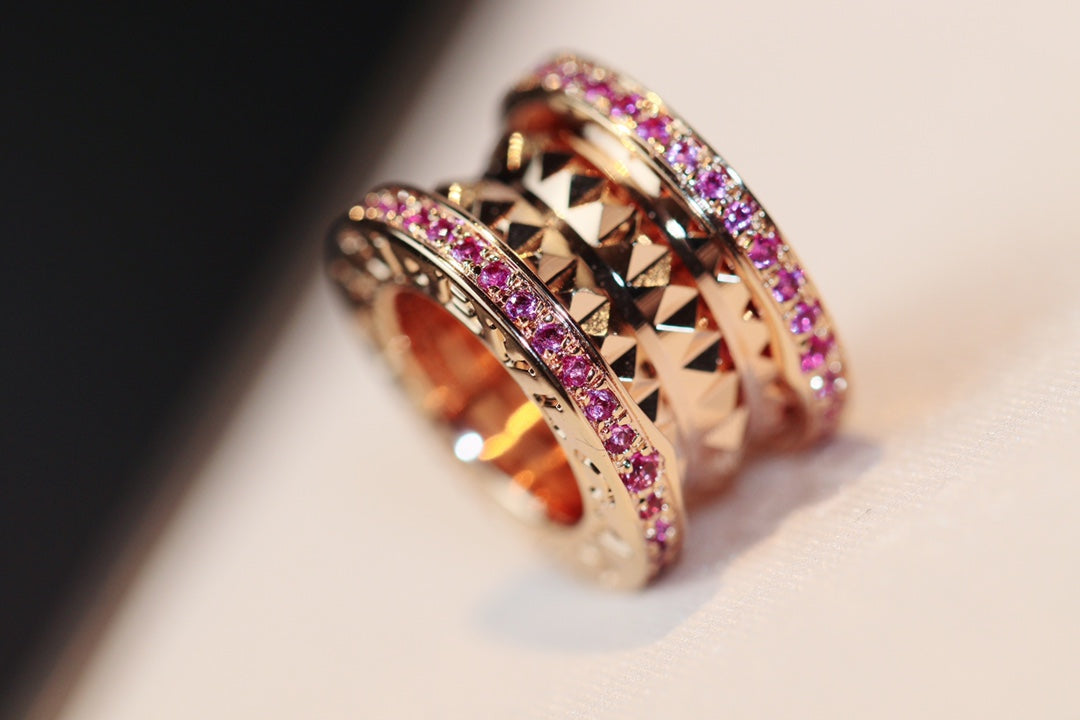 [Together Jewelry]ZERO 1 ROCK PINK GOLD PINK DIAMOND NECKLACE