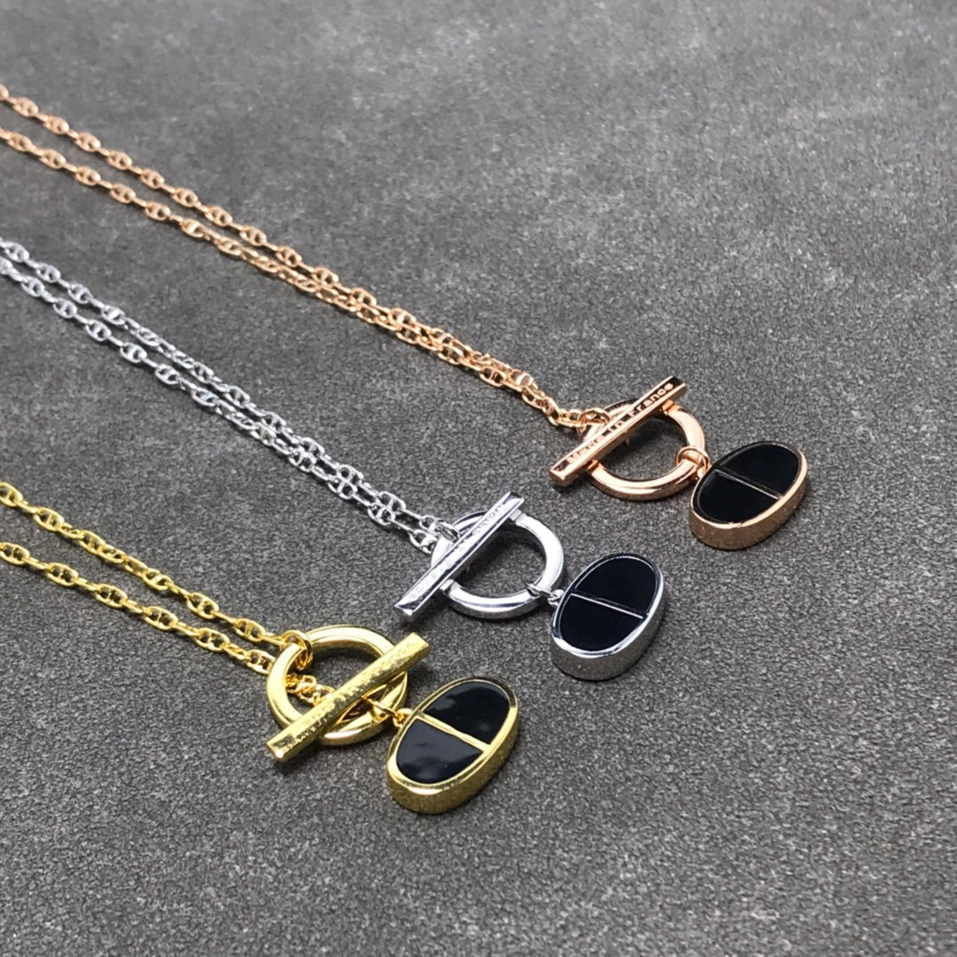 [Together Jewelry]CHAINE VERSO BLACK CERAMIC  NECKLACE
