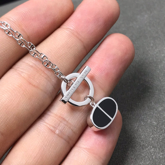[Together Jewelry]CHAINE VERSO BLACK CERAMIC  NECKLACE