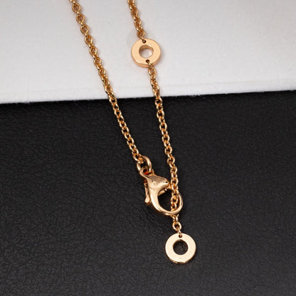 [Together Jewelry]ZERO 1 WHITE CERAMIC PINK GOLD DIAMOND NECKLACE