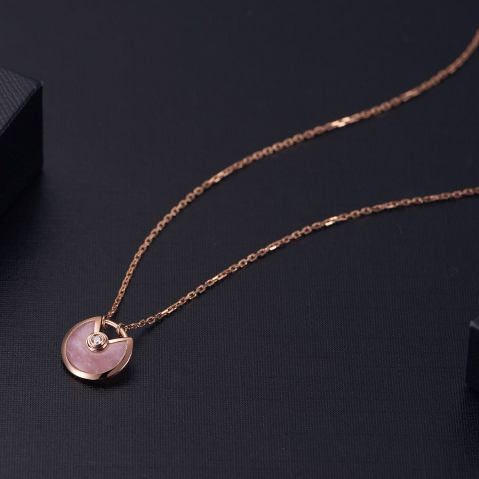 [Together Jewelry]AMULETTE ROSE GOLD PINK MOP NECKLACE