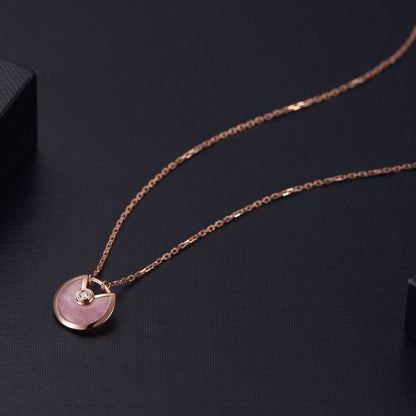 [Together Jewelry]AMULETTE ROSE GOLD PINK MOP NECKLACE