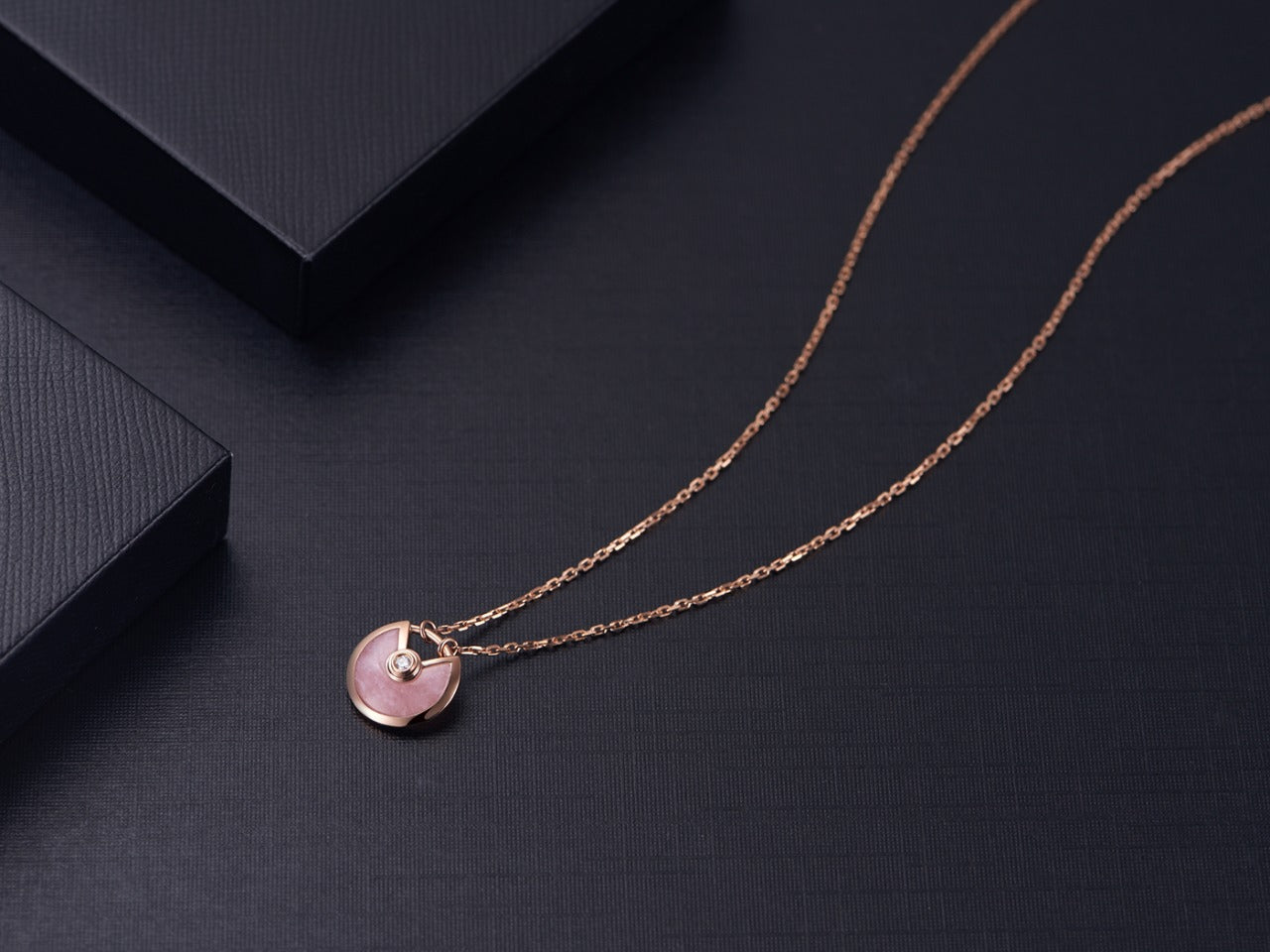 [Together Jewelry]AMULETTE ROSE GOLD PINK MOP NECKLACE