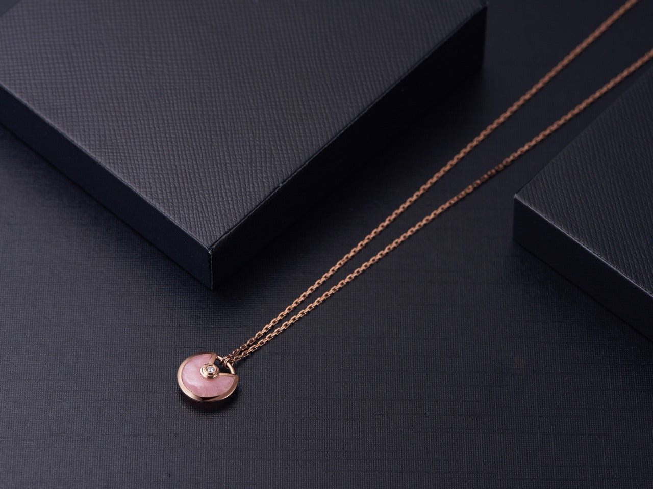 [Together Jewelry]AMULETTE ROSE GOLD PINK MOP NECKLACE