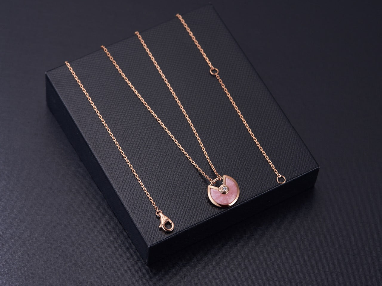 [Together Jewelry]AMULETTE ROSE GOLD PINK MOP NECKLACE