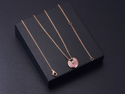 [Together Jewelry]AMULETTE ROSE GOLD PINK MOP NECKLACE