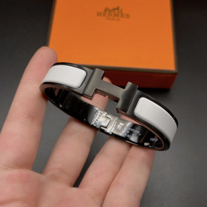 [Together Jewelry]H BRACELET 12MM BLACK WHITE CERAMIC