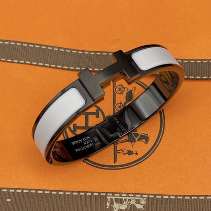 [Together Jewelry]H BRACELET 12MM BLACK WHITE CERAMIC